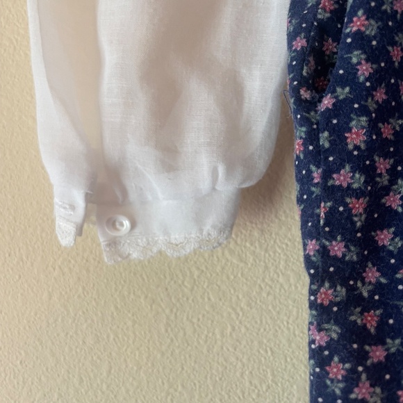 Gunne Sax Jeunes Filles by Jessica Girls 14 VTG Prairie Rose Bud High Neck Lace - Picture 8 of 13